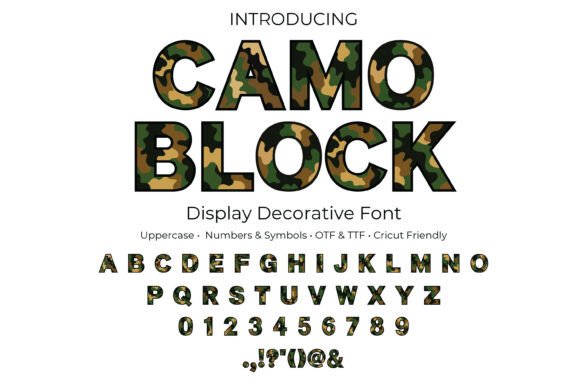 Camo Block: The Bold Typeface for Rugged, Outdoor-Inspired Design