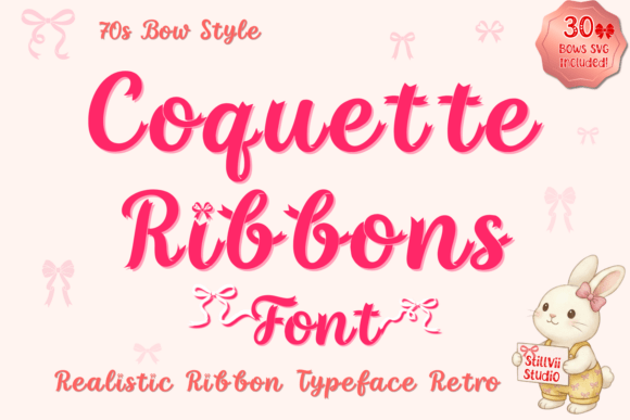 Coquette Ribbons: The Satin Font Weaving Through Design Trends