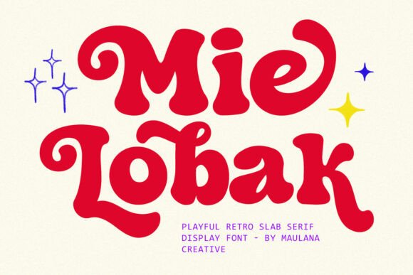 Mie Lobak: A Groovy Retro Slab Serif for Bold Designs