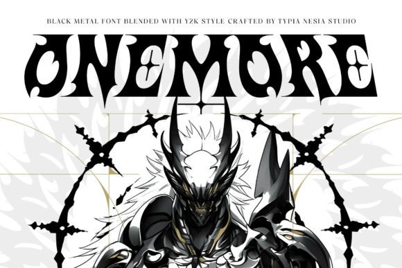 Onemore: The Aggressive Display Font with a Y2K Edge
