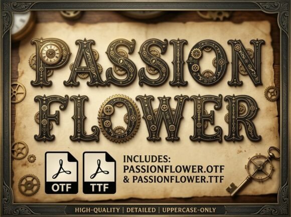 Passion Flower: The Mechanical Typeface for Bold Brands